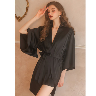 Női menyasszony esküvői fehérnemű Köntös ruha Szexi csipke hálóing nyári alkalmi kimonó fürdőköpeny ML hálóing hálóing Otthoni ruhák