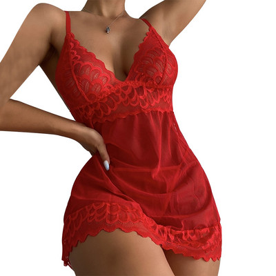 Seksīga sieviešu mežģīņu apakšveļa naktsveļa Babydoll kleita Sieviešu apakšveļa guļamveļa vakara ballītes naktskleita 2023