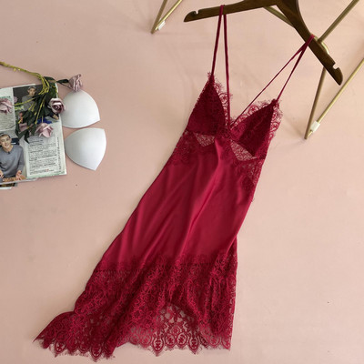 Kompleti haljina od 2 KOM Čipkasti ogrtač Seksi kućni ogrtač Izdubljena spavaćica Kimono odijelo za spavanje Ljetna ženska satenska spavaćica Spavaćica