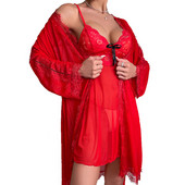 Apakšveļa Peldmēteļa un naktskreklu komplekti Seksīga tīklveida mežģīņu dizaina naktskleita ar halātiem, guļamtērps Sieviešu Pijama Sexy Mujer