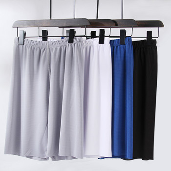 Ice Silk Sleepwear Ανδρικά Solid Men Summer 2022 Σετ πιτζάμες Σορτς πιτζάμα με πουκάμισο Plus Size Casual Comfort Πυτζάμες