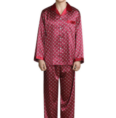 Muški svileni kompleti pidžama od mrlja, pidžame, muške odjeće za spavanje, moderna svilena spavaćica s printom, kućna muška satenska mekana udobna pidžama za spavanje