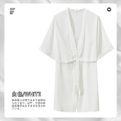 2 τμχ σέξι σατέν ρόμπες άνοιξη καλοκαιρινά κοντομάνικα σέξι νυχτικά γυναικεία μπουρνούζι Πυτζάμες μπουρνούζι Μεταξωτές ρόμπες γυναικεία υπνοδωμάτια