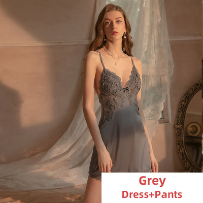 Szexi éjszakai ruha Hálóruha Női Csipke köntös Szettek Fehérnemű Koszorúslány Ajándék Fürdőköpeny Party Pizsama Hálóinges Öltözet Otthoni Öltöny