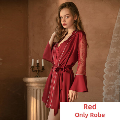 Szexi éjszakai ruha Hálóruha Női Csipke köntös Szettek Fehérnemű Koszorúslány Ajándék Fürdőköpeny Party Pizsama Hálóinges Öltözet Otthoni Öltöny