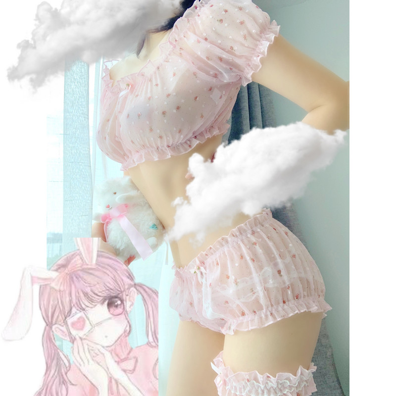 Armsad puhvis varrukad kõrvitsapüksid naiste magamisriided õlgadest lilledega topp ja lühikesed püksid pidžaamakomplekt aluspesu pesu ööpesu