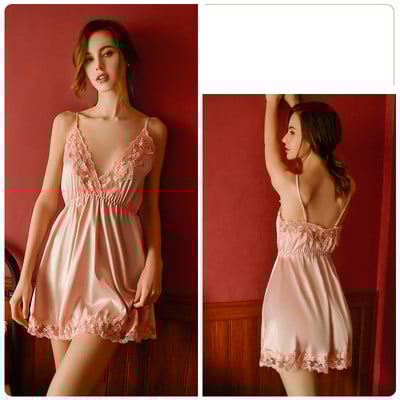 2023 Fshion szexi női pizsama szettek szatén hálóruha selyem 2 részes hálóruha pántos csipke alvás társalgó pizsama