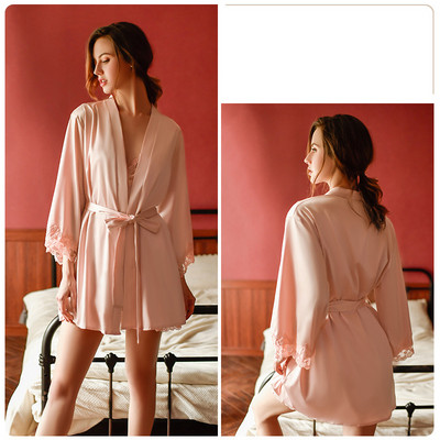 2023 Fshion szexi női pizsama szettek szatén hálóruha selyem 2 részes hálóruha pántos csipke alvás társalgó pizsama