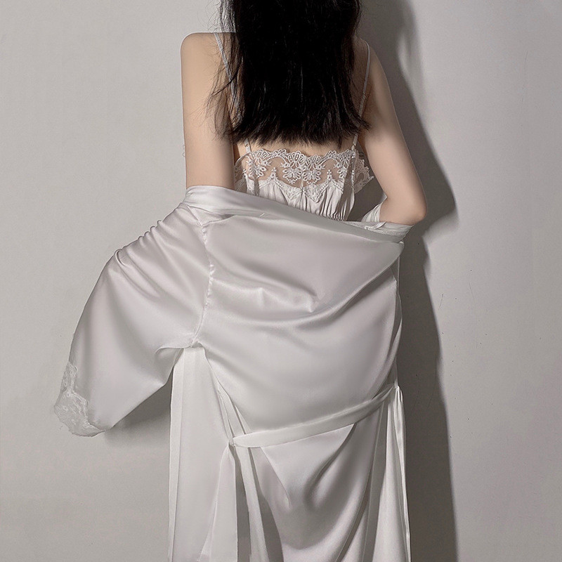 2023 Fshion szexi női pizsama szettek szatén hálóruha selyem 2 részes hálóruha pántos csipke alvás társalgó pizsama