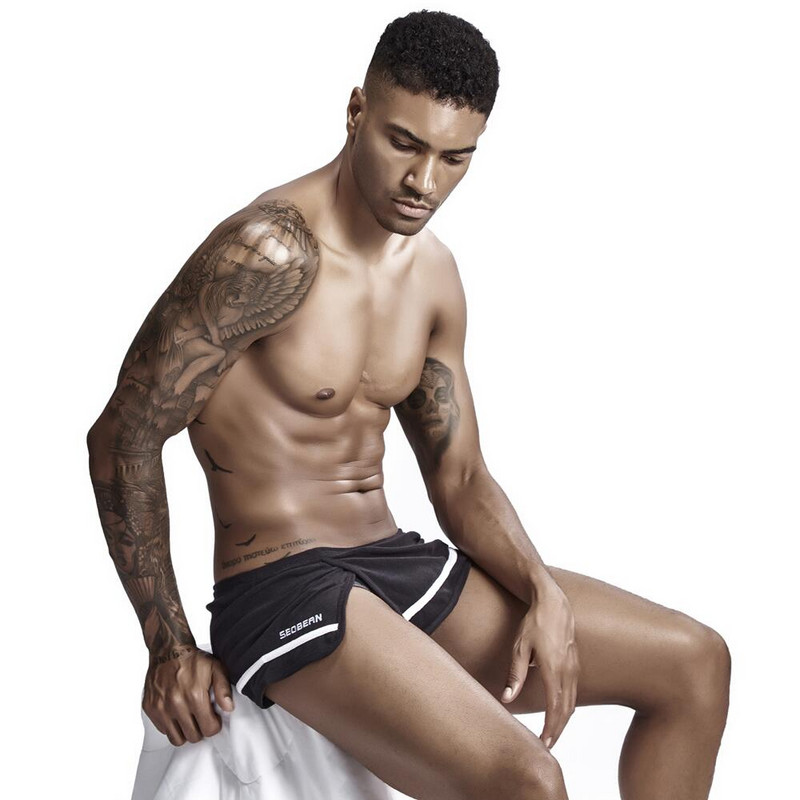 SEOBEAN Vyriškos pižamos, miegui skirtos apačios, šoninės skeltos namų poilsio erdvės laisvalaikio šortai Vyriški apatiniai bokseriniai šortai su kelnaitėmis