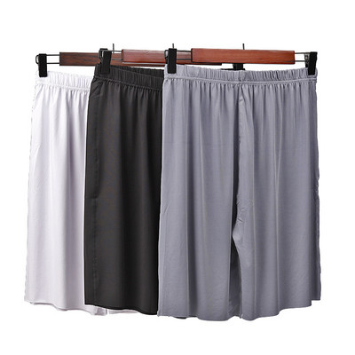 Pantaloni scurți din mătase de gheață, rece, de vară, pentru bărbați, Lenjerie de noapte, Lenjerie de corp, Lenjerie de noapte, confortabilă, elastică, lejeră, ocazională, pantaloni de dormit pentru bărbați.