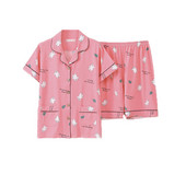 Sievietēm ērtas pidžamas 5XL 6XL 7XL īsām piedurknēm ikdienas apģērbs mājas apģērbam Pavasara vasara pidžamu komplekti Pilns kokvilnas guļamveļa komplekts