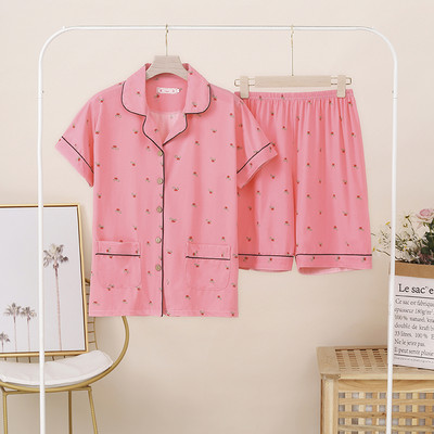 Sievietēm ērtas pidžamas 5XL 6XL 7XL īsām piedurknēm ikdienas apģērbs mājas apģērbam Pavasara vasara pidžamu komplekti Pilns kokvilnas guļamveļa komplekts