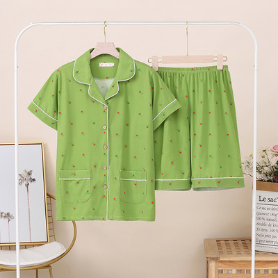 Sievietēm ērtas pidžamas 5XL 6XL 7XL īsām piedurknēm ikdienas apģērbs mājas apģērbam Pavasara vasara pidžamu komplekti Pilns kokvilnas guļamveļa komplekts