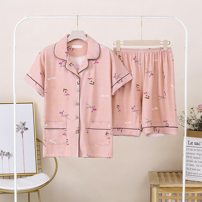 Sievietēm ērtas pidžamas 5XL 6XL 7XL īsām piedurknēm ikdienas apģērbs mājas apģērbam Pavasara vasara pidžamu komplekti Pilns kokvilnas guļamveļa komplekts