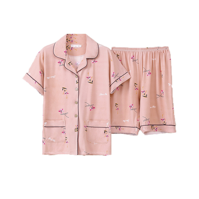 Sievietēm ērtas pidžamas 5XL 6XL 7XL īsām piedurknēm ikdienas apģērbs mājas apģērbam Pavasara vasara pidžamu komplekti Pilns kokvilnas guļamveļa komplekts