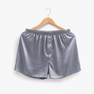 Bărbați Lenjerie de noapte din mătase satinată Pantaloni de pijama Pantaloni boxer pentru bărbați, moale, neted, Trunchiuri solide, Lenjerie de noapte confortabilă pentru bărbați, Pantaloni confortabili