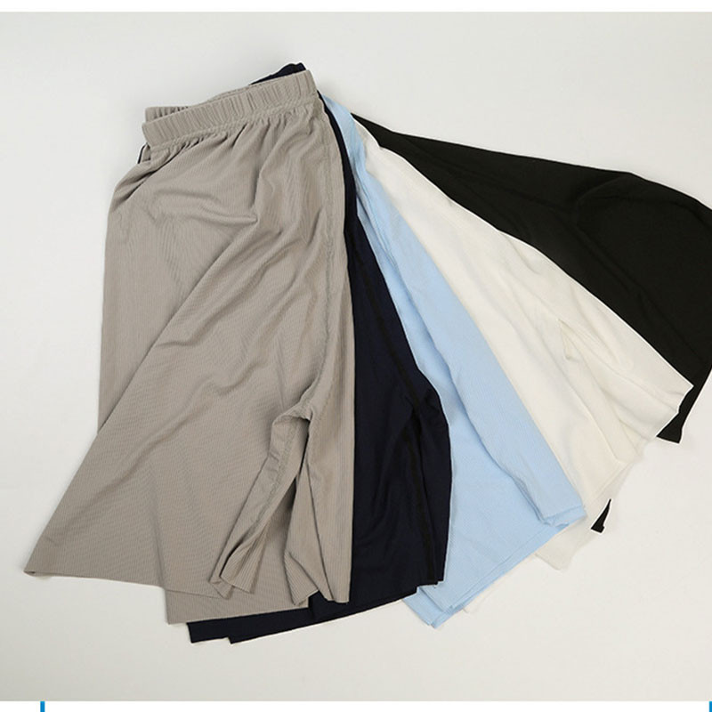 Vīriešu lielā pidžama, ledus zīda šorti, seksīga apakšveļa, ērta, brīva, ģimenes pidžama