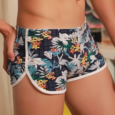 Oldalak osztott alsó alsó Férfi Alkalmi nadrág Puha Kényelmes Férfi Lounge Otthoni Ruha Boxer Rövidnadrág Pizsama Alsónadrág