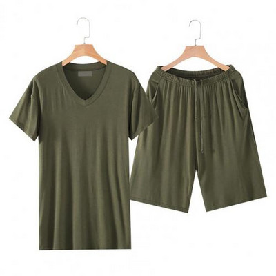 Unisex Loungewear μονόχρωμο αναπνεύσιμο κοντομάνικο σορτς σπίτι Καλοκαιρινό κοστούμι Πυζά ανδρικά γυναικεία σετ πιτζάμες