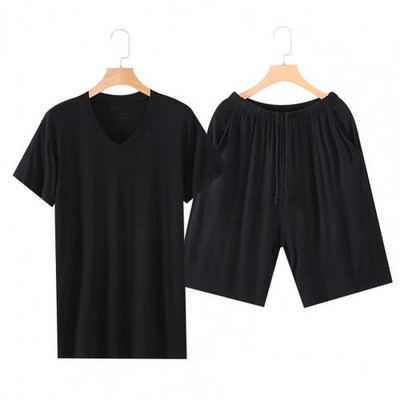 Unisex Loungewear μονόχρωμο αναπνεύσιμο κοντομάνικο σορτς σπίτι Καλοκαιρινό κοστούμι Πυζά ανδρικά γυναικεία σετ πιτζάμες