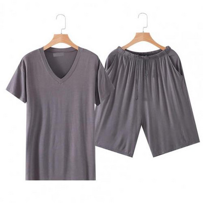 Unisex Loungewear μονόχρωμο αναπνεύσιμο κοντομάνικο σορτς σπίτι Καλοκαιρινό κοστούμι Πυζά ανδρικά γυναικεία σετ πιτζάμες