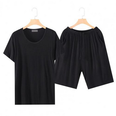 Unisex Loungewear μονόχρωμο αναπνεύσιμο κοντομάνικο σορτς σπίτι Καλοκαιρινό κοστούμι Πυζά ανδρικά γυναικεία σετ πιτζάμες