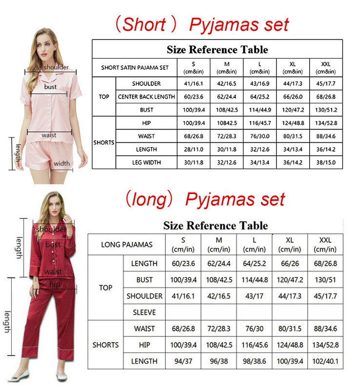 Γυναικεία Σετ Σατέν Πιτζάμες Silky Summer Lounge Wear Γυναικείες πιτζάμες Πιτζάμες με μακρυμάνικο κοντομάνικο Μεταξωτές πιτζάμες