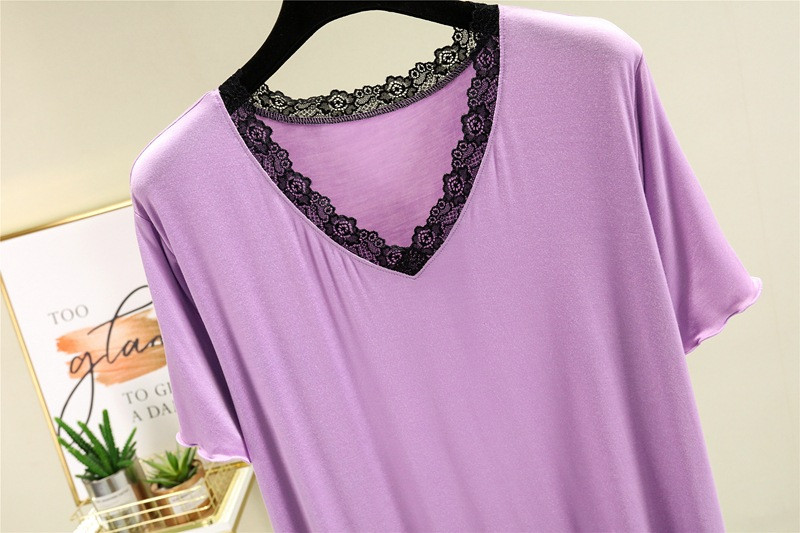 Modal Shorts Sieviešu mājas pidžamas uzvalks 2022 Summer Candy Colors Princeses Style Mežģīņu uzvalks Īsām piedurknēm Mājas apģērbs Pidžamas Sieviešu