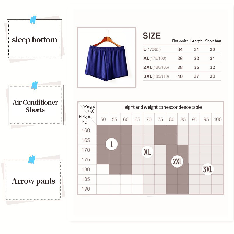 Καθαρό βαμβάκι Ανδρικά Sleep Bottoms Casual Home Sleepwear Loose Lounge Boxer σορτς Σέξι αναπνεύσιμες πιτζάμες Arrow Παντελόνι Χονδρική