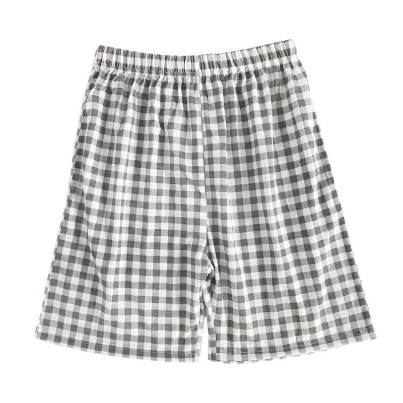 Μόδα Ανδρικά Sleepwear Lounge Σορτς Βαμβακερά καρό Breathable Homewear Sleeping Sleeping Loose ανδρικές πιτζάμες Παντελόνια Sleep bottoms