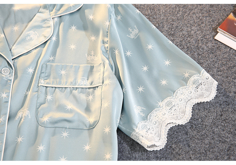 Szexi csipkés otthoni ruhák nőknek nyári pizsama selyem pizsama hálóruha szett Pigiama Donna Homewear pizsama nő