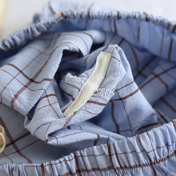 Ανδρικό βαμβακερό καρό σορτς γιαπωνέζικο καλοκαιρινό νέο απλό και άνετο παντελόνι πέντε πόντων λεπτές πιτζάμες παντελόνι στο σπίτι ένδυση ύπνου
