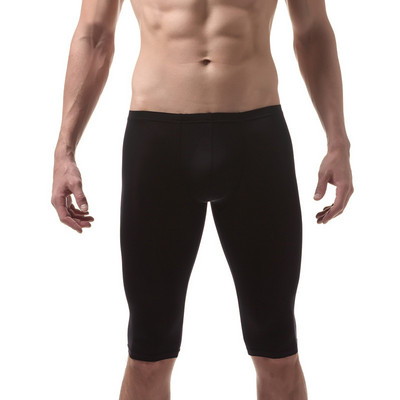Мъжки пижами Ice Silk Ultra-thin Sleep Body Body U-convex Pants Клинове Секси летни пижами Нощница Спално облекло Средни панталони