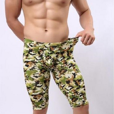 Vīriešu jūras zeme gaisa modes maskēšanās ikdienišķas vidējās bikses iekštelpām fitnesam rīta skriešanas vidējās bikses U izliektas maisiņš, guļamdibens