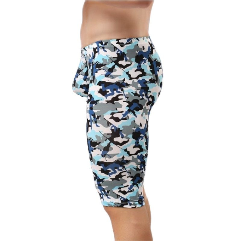 Vīriešu jūras zeme gaisa modes maskēšanās ikdienišķas vidējās bikses iekštelpām fitnesam rīta skriešanas vidējās bikses U izliektas maisiņš, guļamdibens