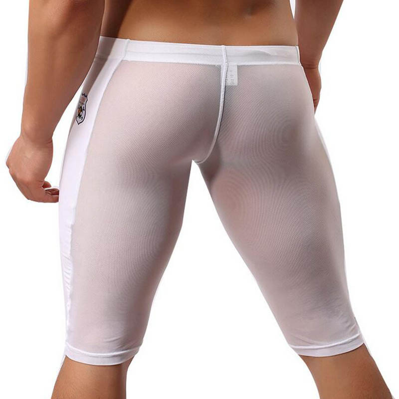 KWAN.Z muška prozirna pidžama brand-clothing prozirna celos seksi mrežasta pidžama za muškarce spavaćica svilene široke hlače muška spavaćica