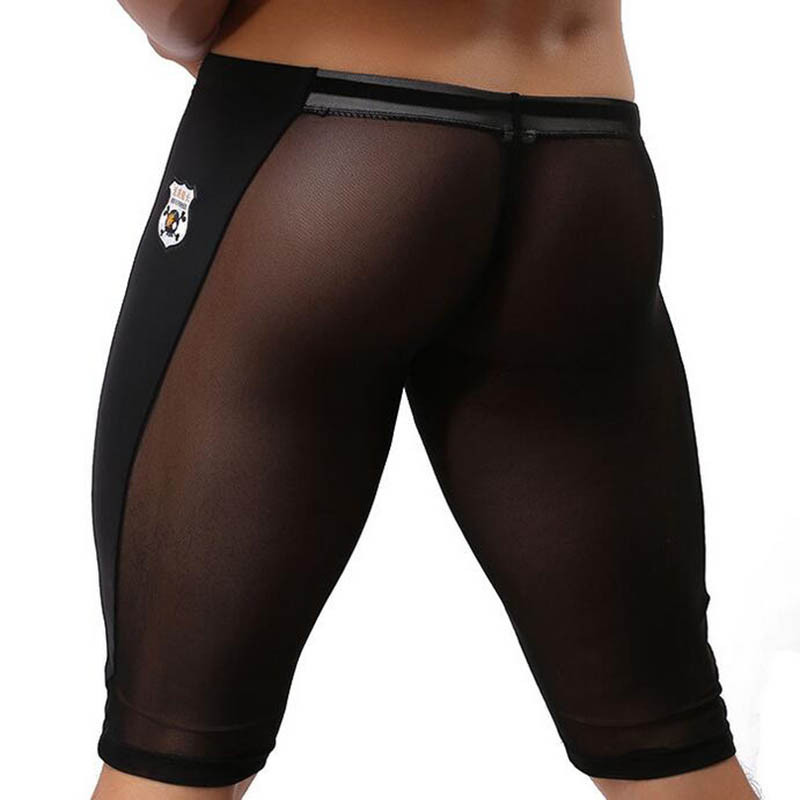 KWAN.Z muška prozirna pidžama brand-clothing prozirna celos seksi mrežasta pidžama za muškarce spavaćica svilene široke hlače muška spavaćica