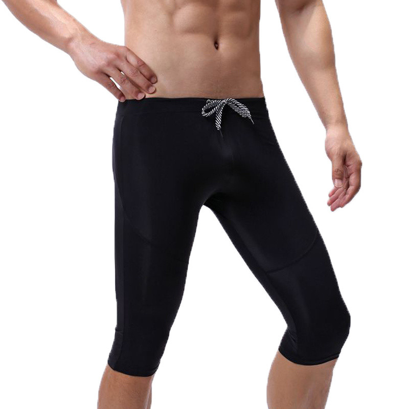 Ανδρικό διαφανές παντελόνι ύπνου Ice μεταξωτό διαφανές σορτς Pantalon πιτζάμα Homme Σέξι εξαιρετικά λεπτό μακρύ μπόξερ Sleepwear Παντελόνι γυμναστικής