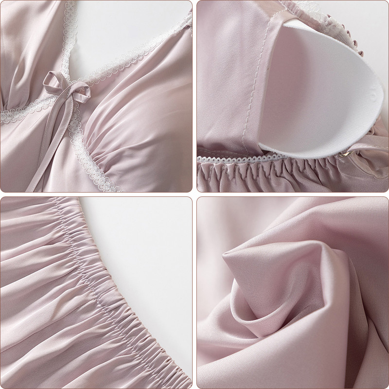 Sieviešu slings+šorti pidžamas komplekts bez piedurknēm īss naktskrekls naktskrekls šortu komplekts naktskrekls sieviešu naktskrekli ikdienas mājas apģērbs ar polsterējumu