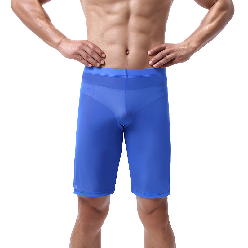 Seksīgas vīriešu sieta, caurredzamas apakšas, ikdienišķas guļamveļa bikses, vīriešu, vaļīgas, dobas, īpaši plānas pidžamas, īsas miega bikses