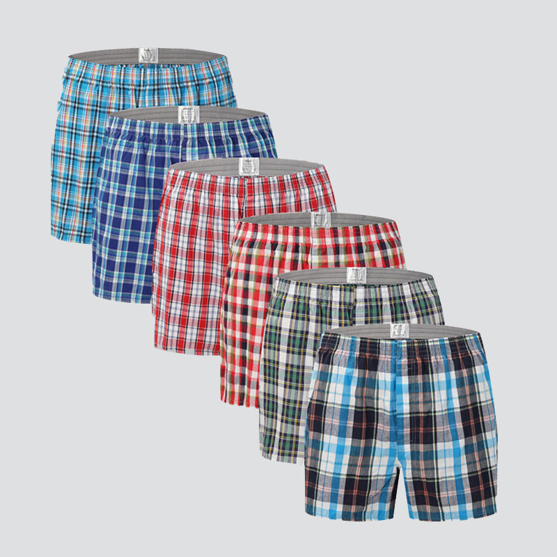 Pánske spodné prádlo, krátke priedušné boxerky s kockovanou potlačou, veľkosť L-6XL, ležérne plážové šortky na dovolenku