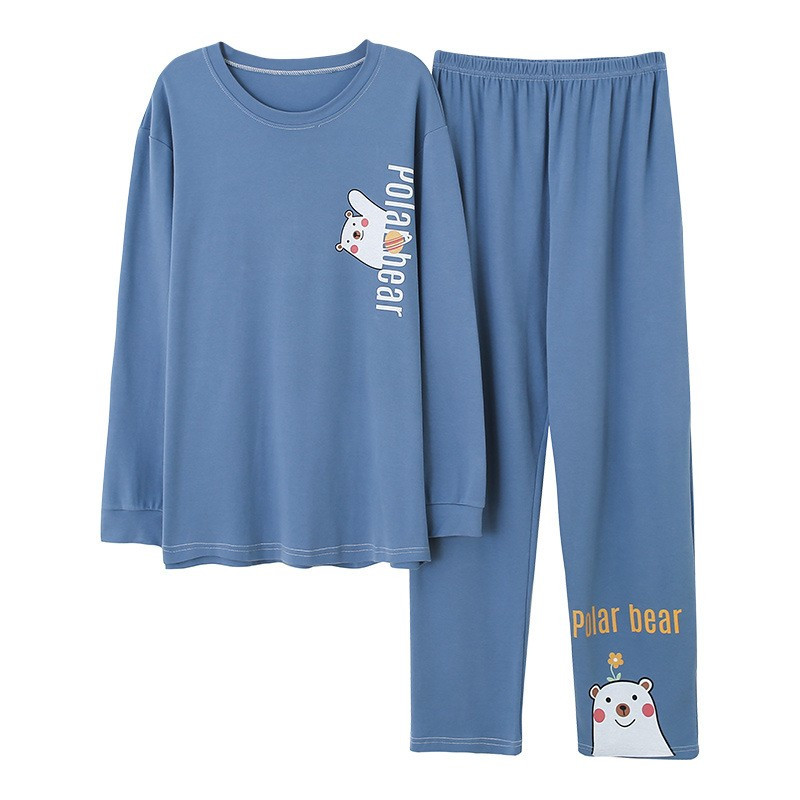 Σετ ύπνου Νυχτικό Βαμβακερά Ανδρικά Πυζόνια Φθινοπωρινά νέα κοστούμια πιτζάμες Νυχτικά Μακρυμάνικα οικεία εσώρουχα Αντρικά ρούχα για το σπίτι