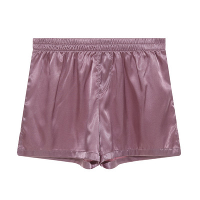 #S-XL Pánske elastické pásové saténové nohavičky na spanie, šortky, jednofarebná spodná bielizeň, mäkké boxerky, domáce oblečenie, nočné prádlo