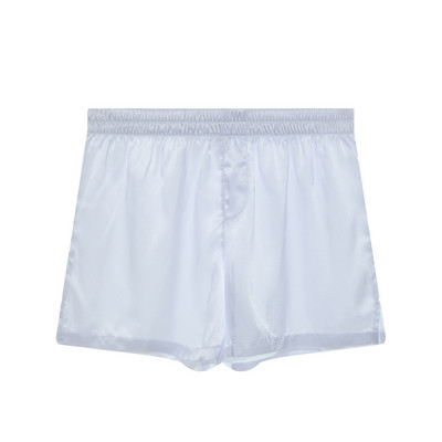 #S-XL Pánske elastické pásové saténové nohavičky na spanie, šortky, jednofarebná spodná bielizeň, mäkké boxerky, domáce oblečenie, nočné prádlo