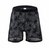 Odjeća See Men's Hombre Star Shorts Interior Home Breathable Ropa Men Through Mannen Ondergoed Mesh Underwear Pidžama