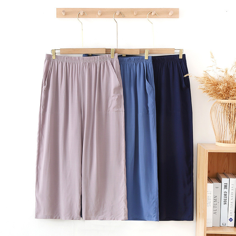 Nyári többszínű férfi pamut rövidnadrág és Capris nadrág Cool puha és kényelmes pizsama nadrág férfiaknak hálóruha Pijama Hombre