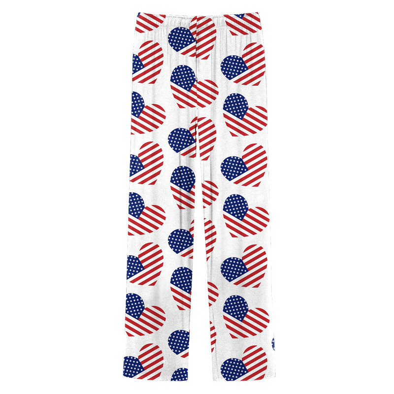Άνδρες Άνοιξη Καλοκαίρι Ημέρα Ανεξαρτησίας Εκτύπωση Παντελόνι Πυτζάμες Μακρύ Παντελόνι Casual Παντελόνι Κάλτσα Δώρο Αγόρι