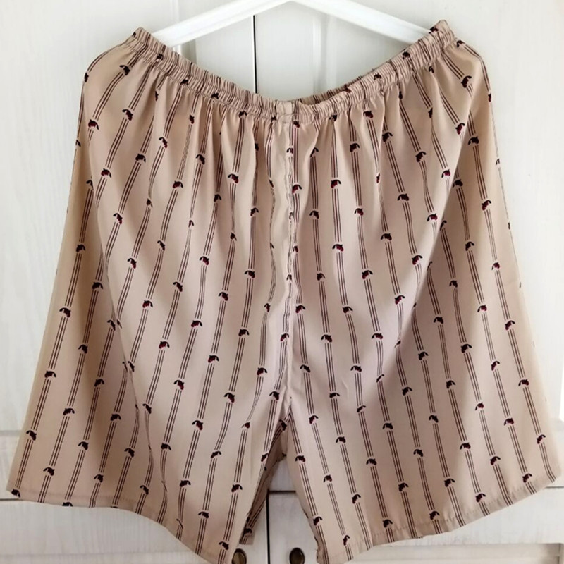 2021. Kratke svilene pidžame hlače za muškarce Labave kratke hlače satenskim printom za spavanje u velikim veličinama Preuzimanje