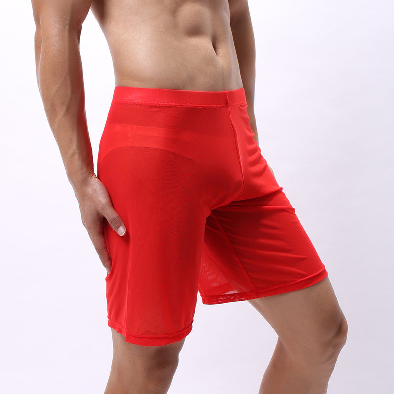 Seksīga vīrieša apakšstilba apakšveļa, caurspīdīga guļamveļa, šorti, caurspīdīgi atpūtas bikses Pigama Hombre, erotiski mājas apģērbi